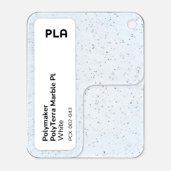 PCX-002-043, PolyTerra Marble PLA, White