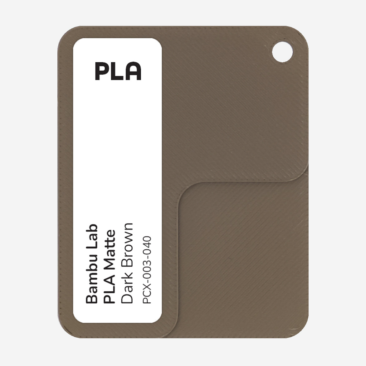 PCX-003-040,  Bambu Lab PLA, Dark Brown