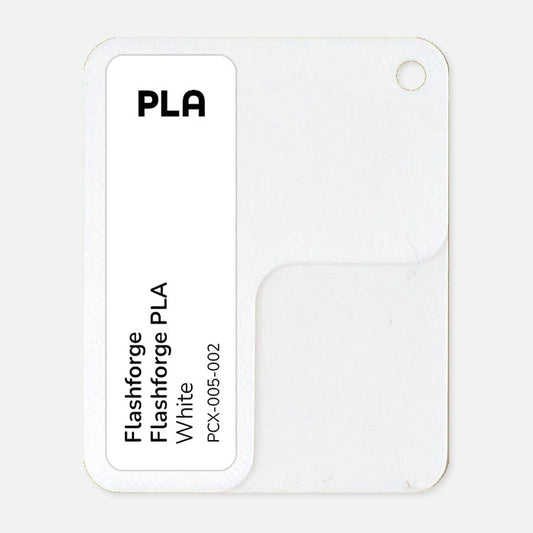 PCX-005-002,  Flashforge PLA, White