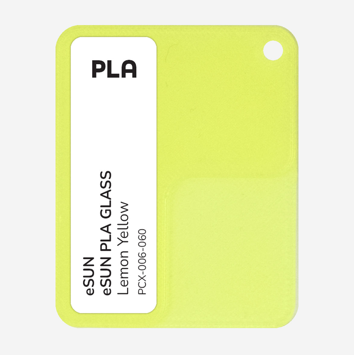 PCX-006-060,  eSUN Glass PLA, Lemon Yellow